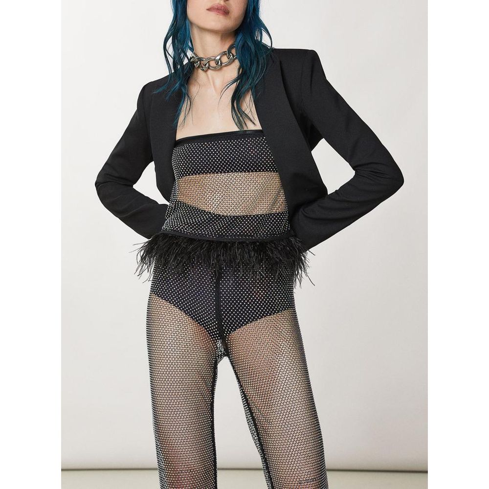 Patrizia Pepe juodi marškinėliai be rankovių