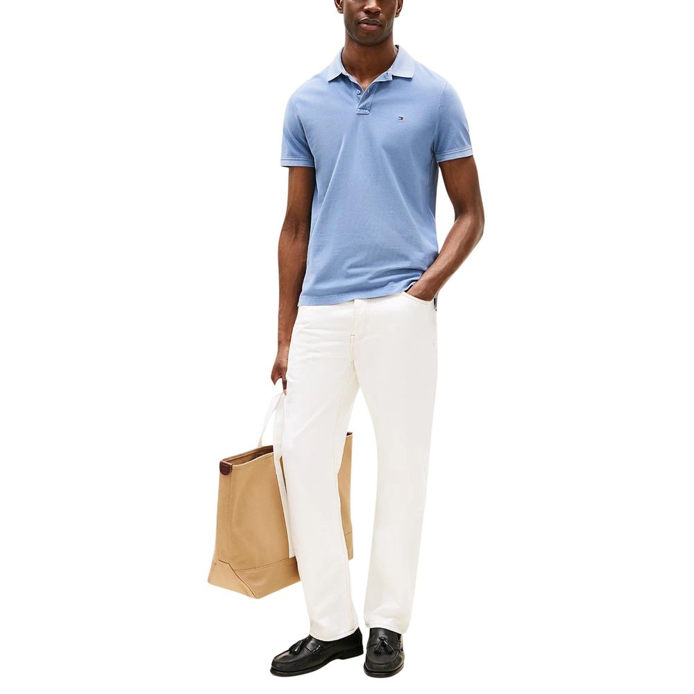 Tommy Hilfiger mėlyni polo marškinėliai Tommy Hilfiger mėlyni polo marškinėliai - Image 4