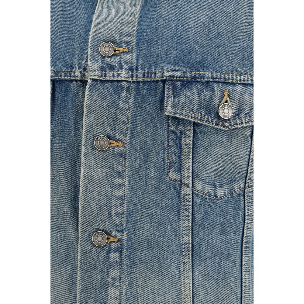 Saint Laurent mėlyna džinsinė striukė Saint Laurent mėlyna džinsinė striukė - Image 3