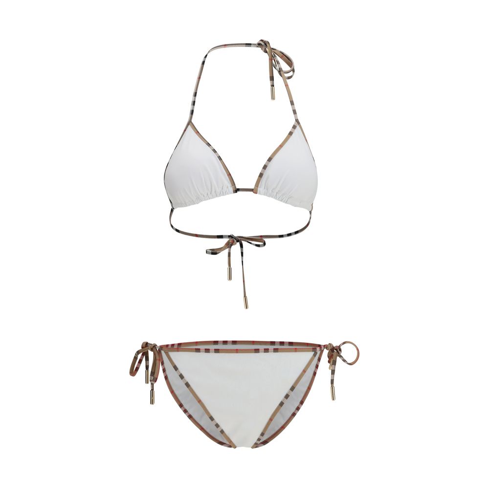 Burberry baltas bikinis
