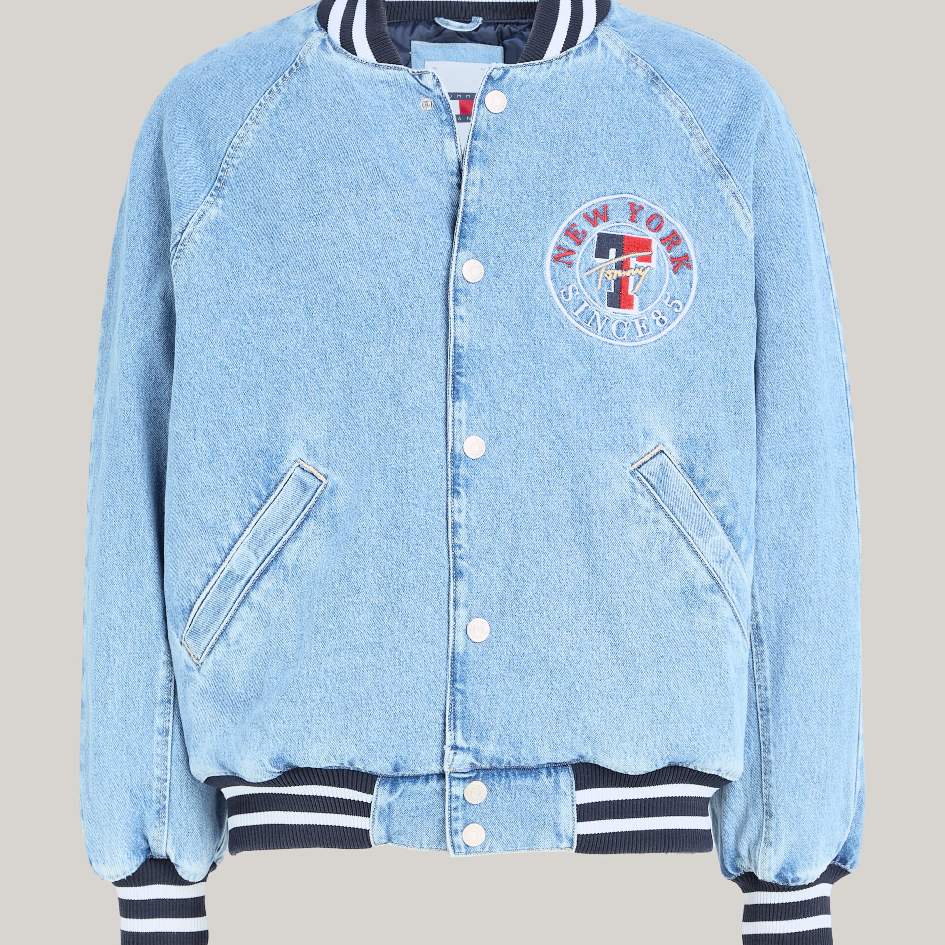 tommy jeans varsity explorer letterman dzinsine bomber striuke