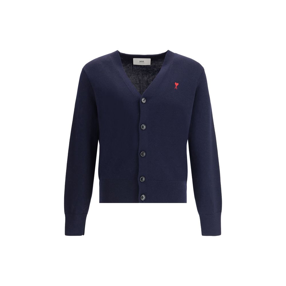 Ami Paris mėlynas vilnos kardiganas