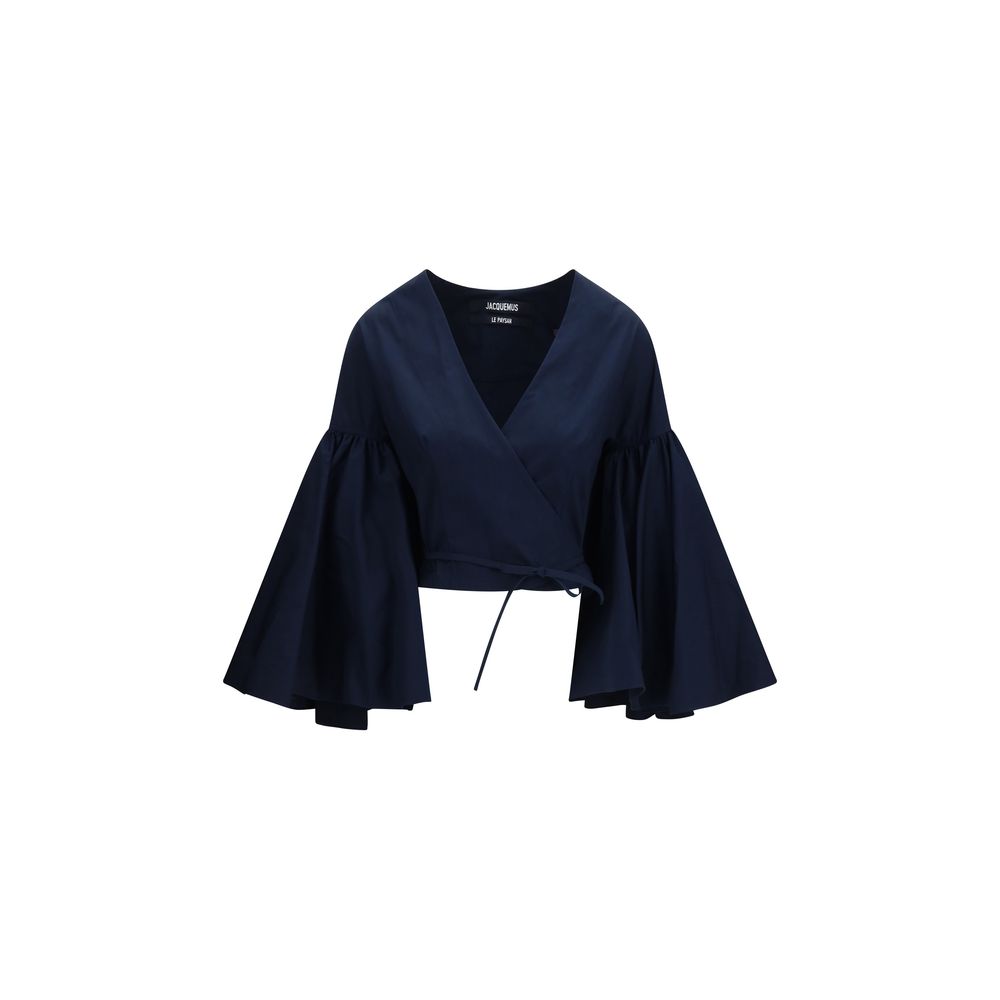 Jacquemus mėlyni medvilniniai marškiniai