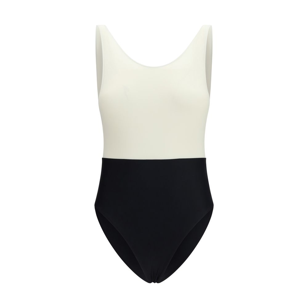 Ami Paris spalvotas poliamidinis vientisas maudymosi kostiumėlis