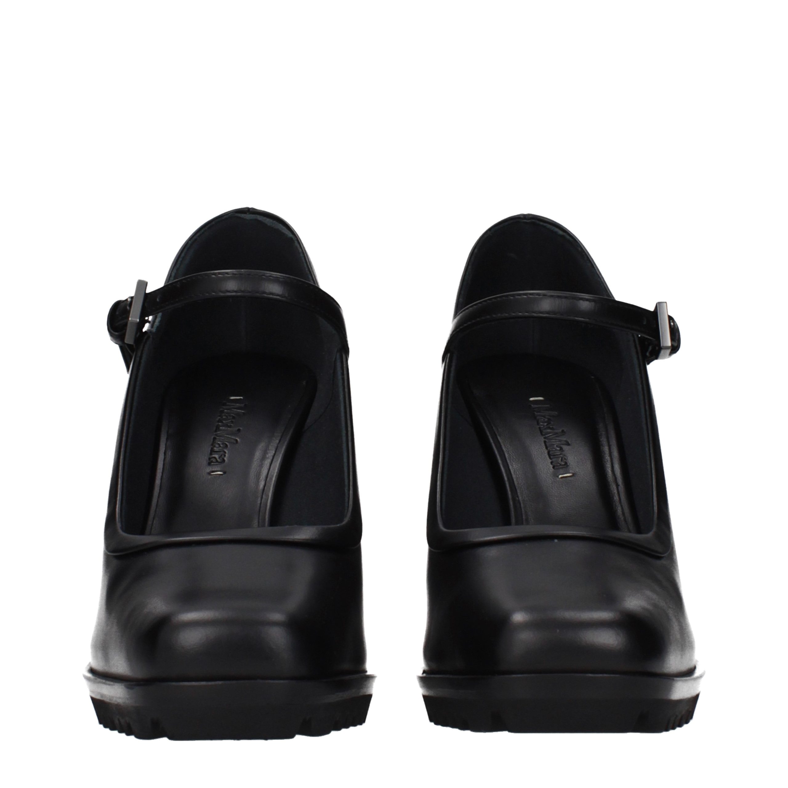 Max Mara juodi odiniai aukštakulniai bateliai Max Mara juodi odiniai aukštakulniai bateliai - Image 3