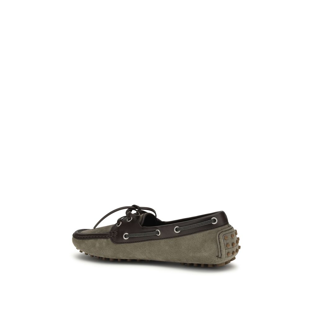 Brunello Cucinelli pilki veršelio odos įsiaunami loaferiai Brunello Cucinelli pilki veršelio odos įsiaunami loaferiai - Image 3