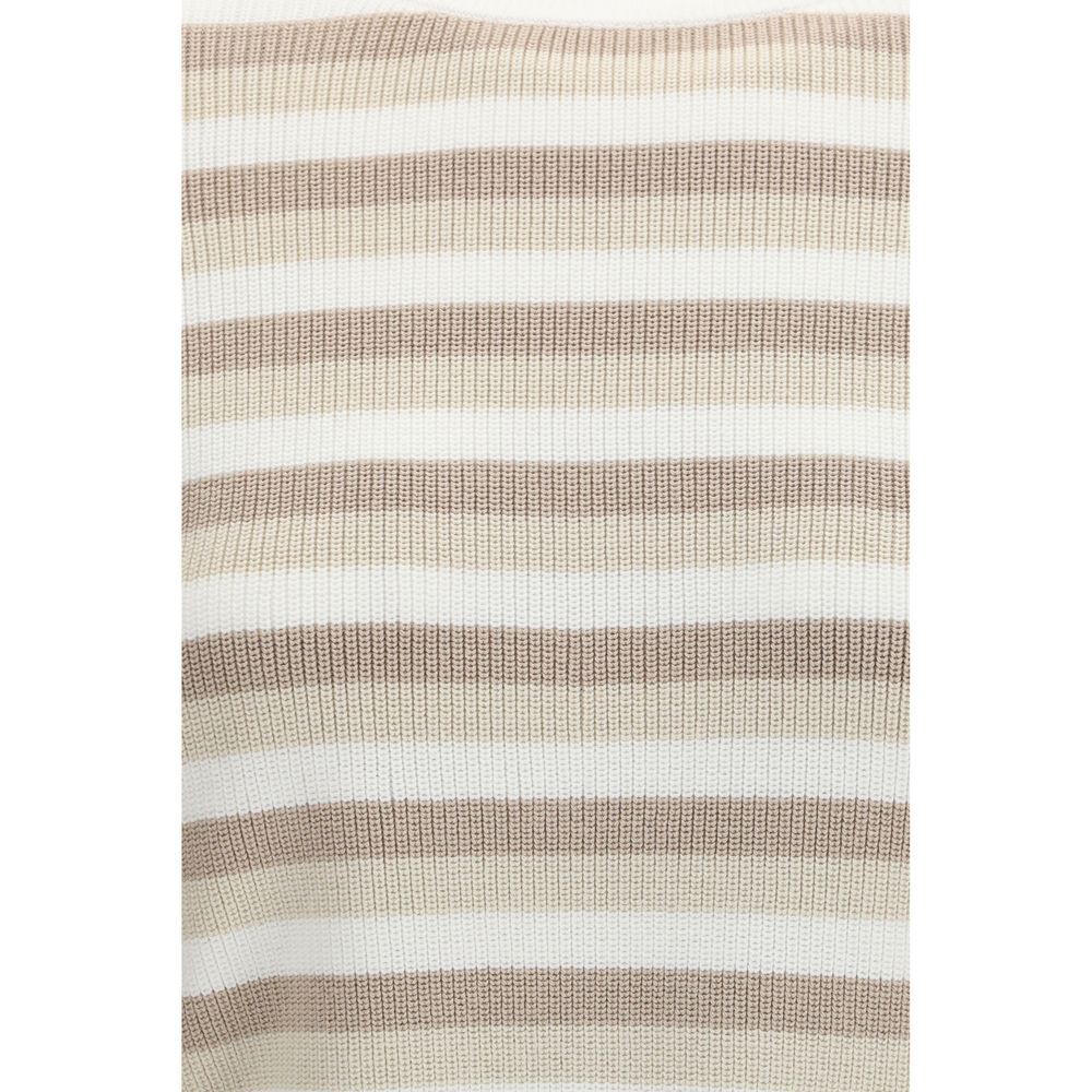 Brunello Cucinelli spalvotas medvilninis džemperis Brunello Cucinelli spalvotas medvilninis džemperis - Image 3