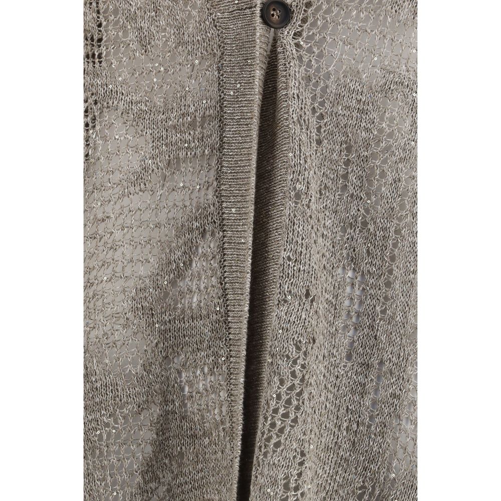 Brunello Cucinelli smėlio spalvos lininis kardiganas Brunello Cucinelli smėlio spalvos lininis kardiganas - Image 3