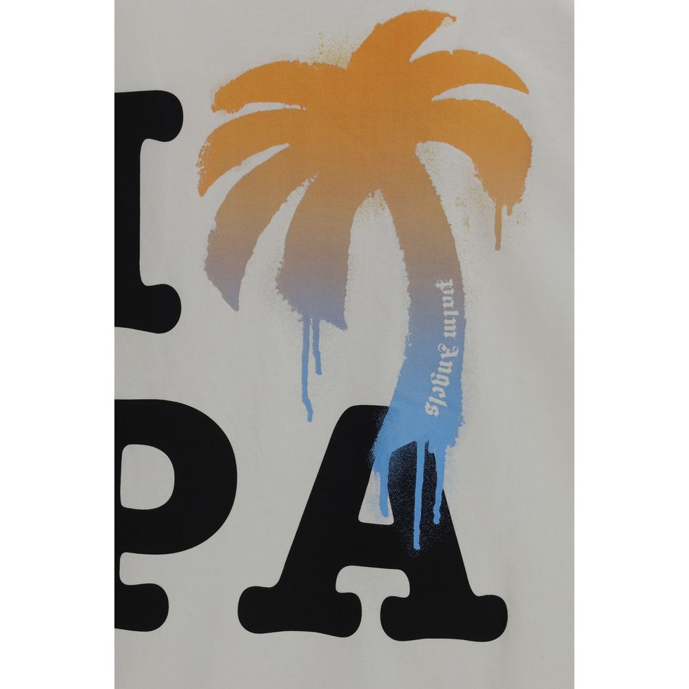 Palm Angels balti medvilniniai marškinėliai Palm Angels balti medvilniniai marškinėliai - Image 3