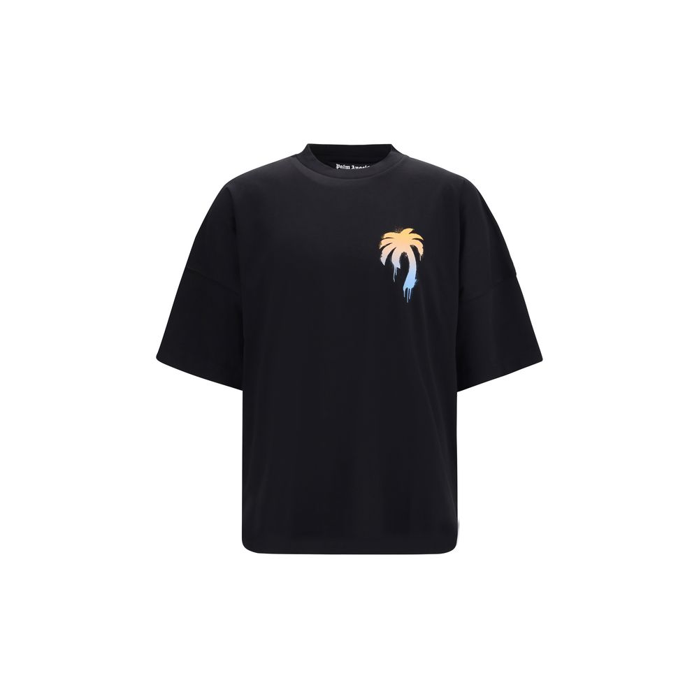 Palm Angels juodi medvilniniai marškinėliai