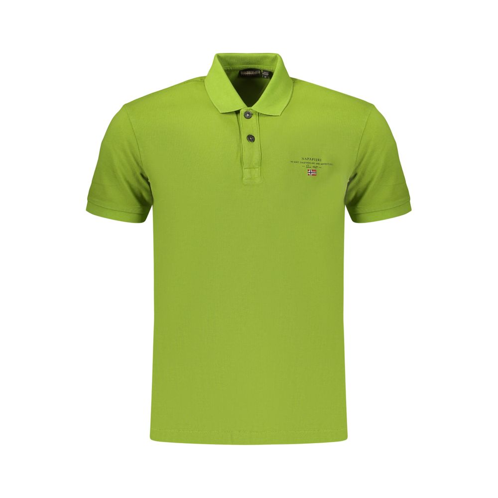 Napapijri žali medvilniniai vyriški polo marškinėliai