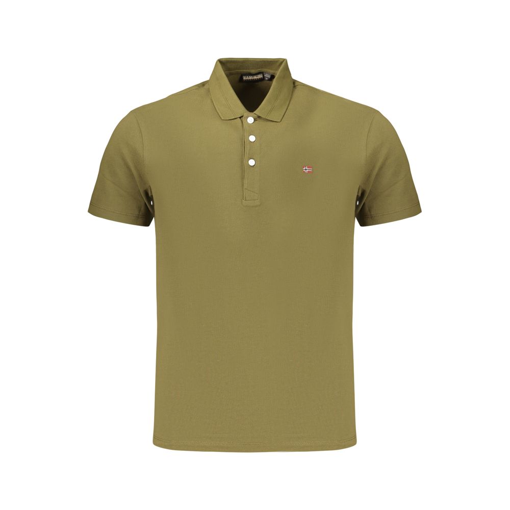 Napapijri žali medvilniniai vyriški polo marškinėliai