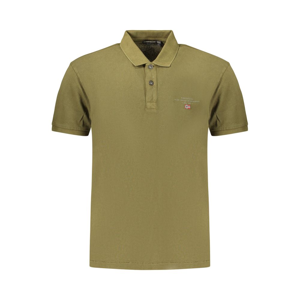 Napapijri žali medvilniniai vyriški polo marškinėliai