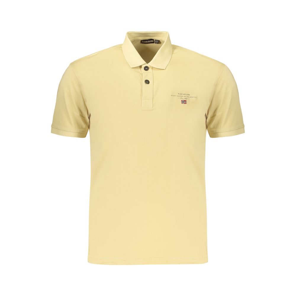 Napapijri smėlio spalvos medvilniniai polo marškinėliai