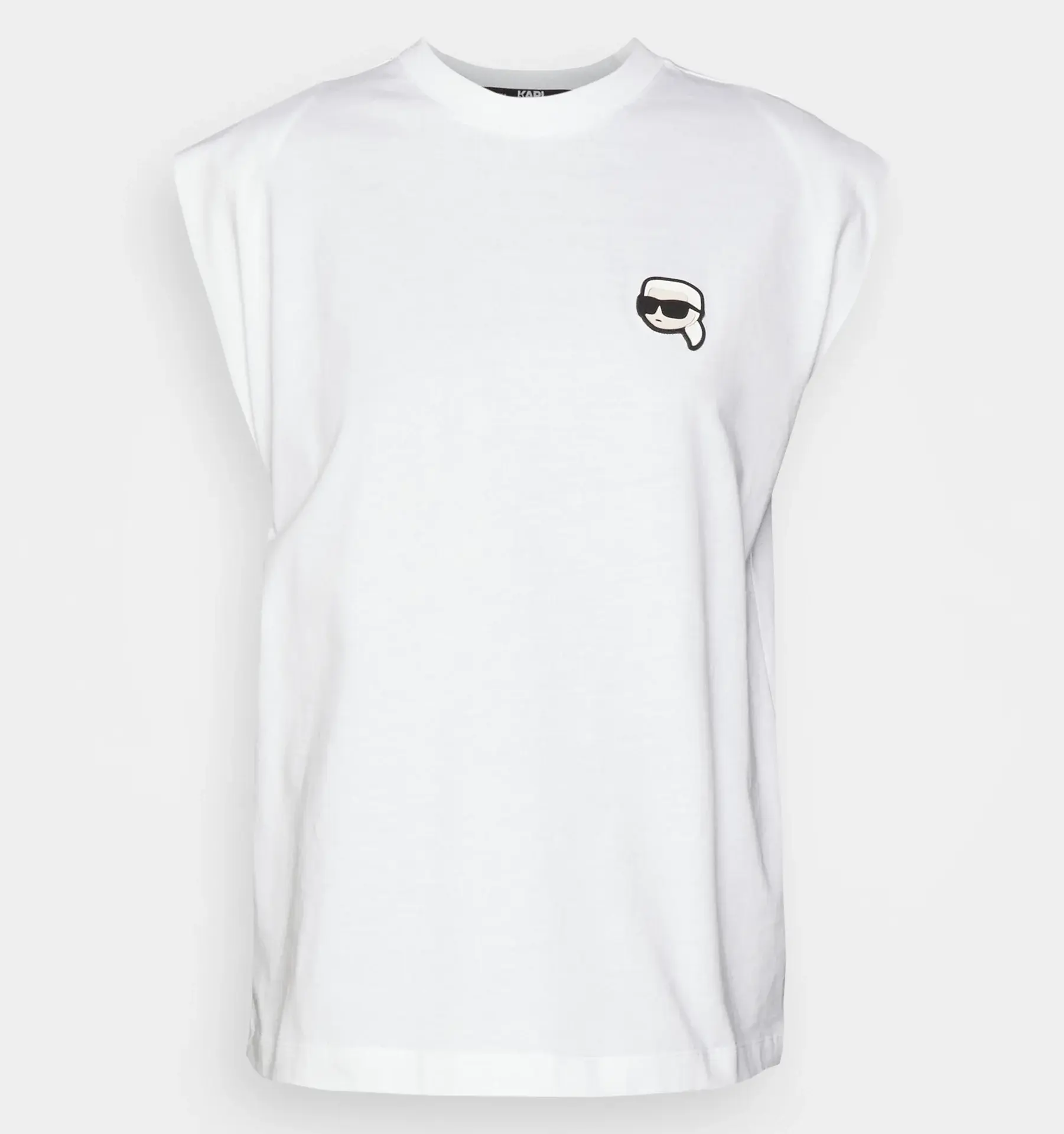 Karl Lagerfeld Basic balti marškinėliai