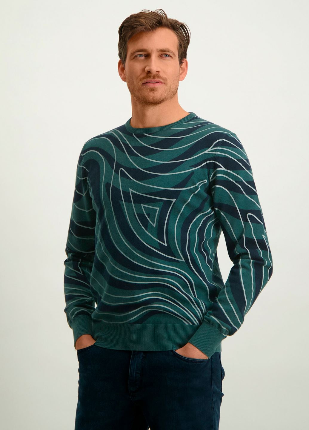 Vyriškas žalias megztinis „State of Art“
