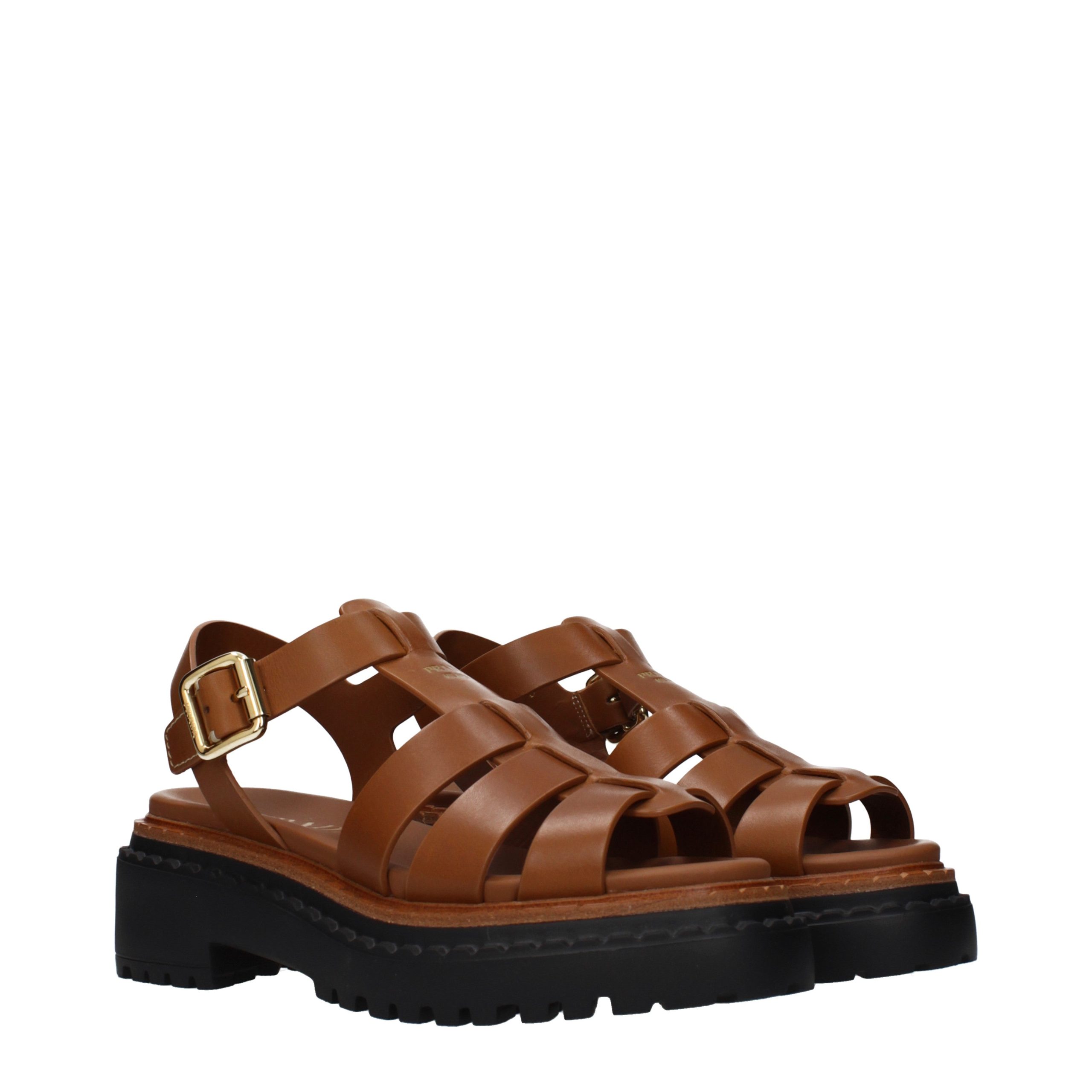 Prada rudos basutės su platforma Prada rudos basutės su platforma - Image 2