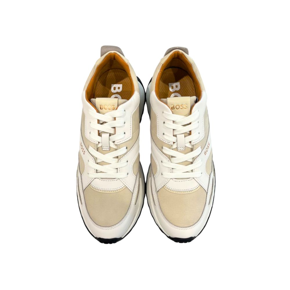 Hugo Boss White Leather Men Sneaker Hugo Boss White Leather Men Sneaker - Image 2