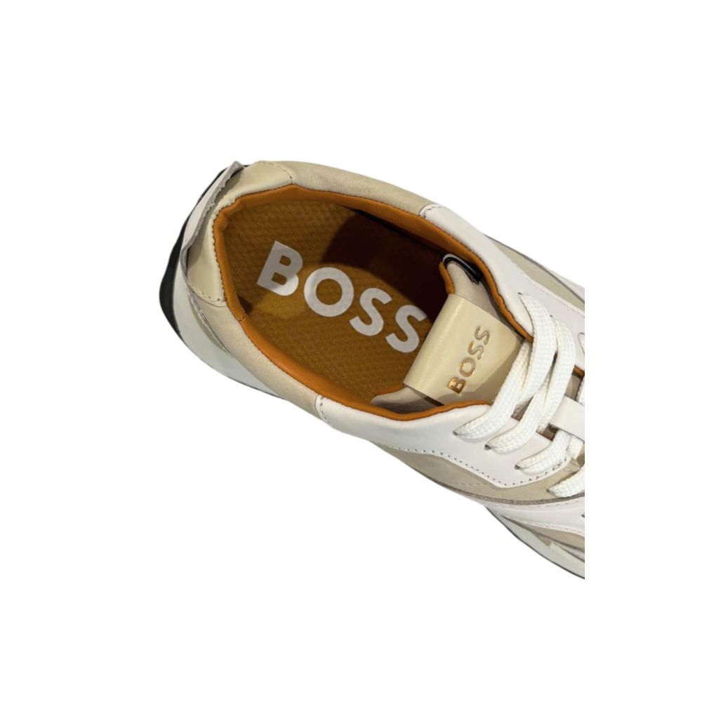 Hugo Boss White Leather Men Sneaker Hugo Boss White Leather Men Sneaker - Image 5
