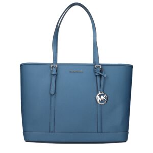 Michael Kors mėlyna odinė rankinė per petį