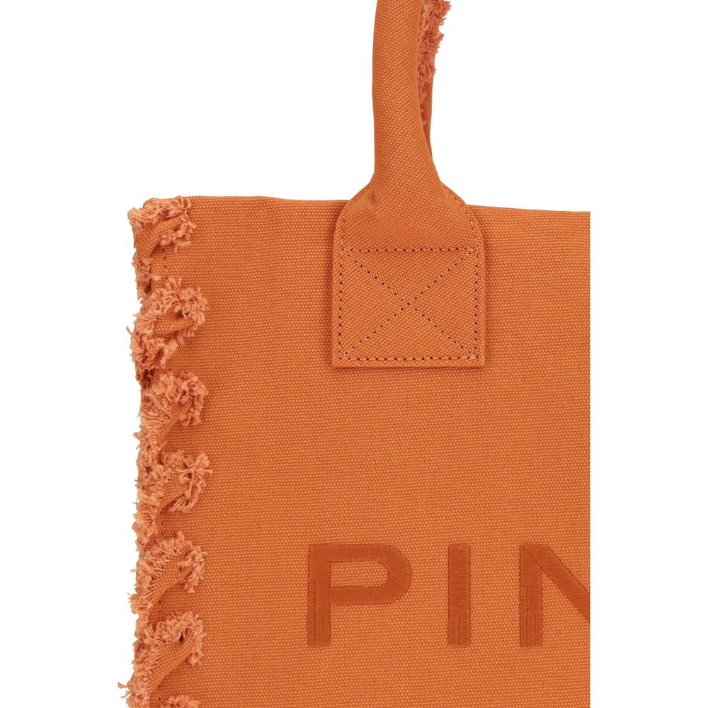 PINKO Orange Cotton Shoulder Bag PINKO Orange Cotton Shoulder Bag - Image 4