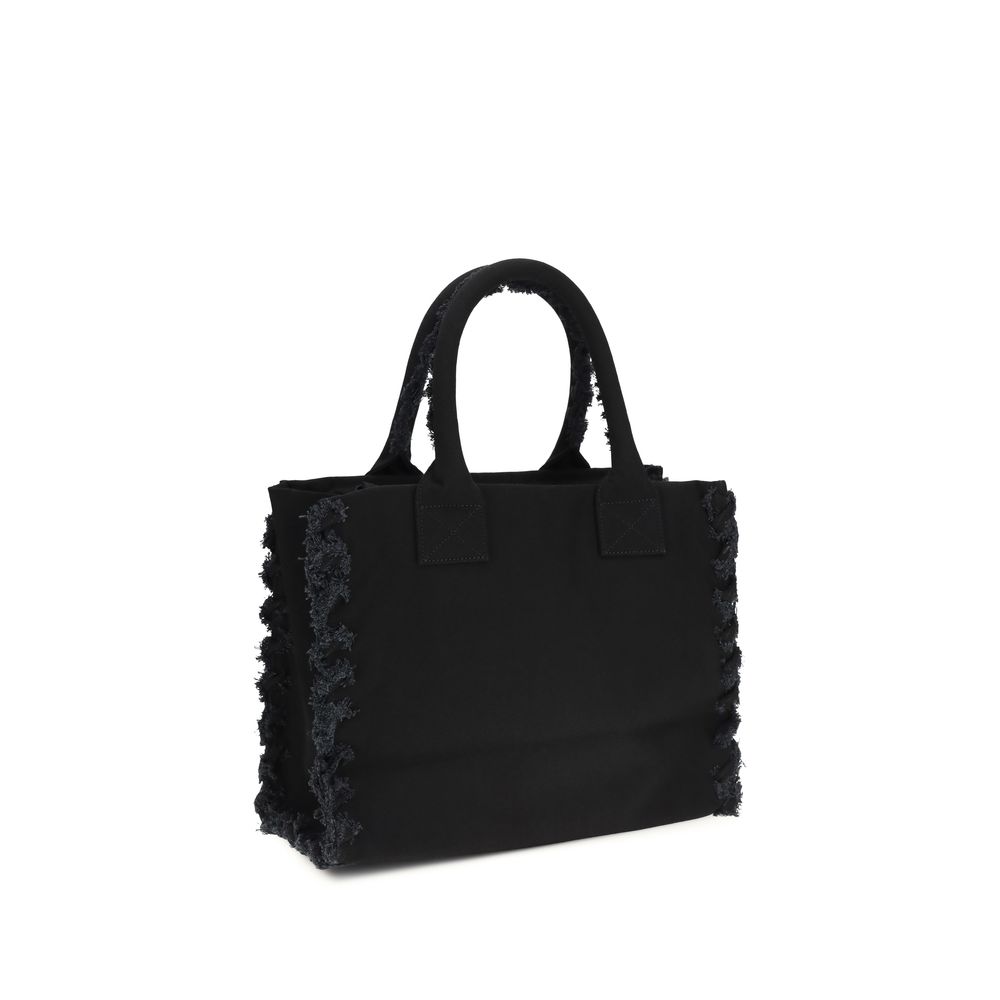 PINKO Black Cotton Shoulder Bag PINKO Black Cotton Shoulder Bag - Image 3