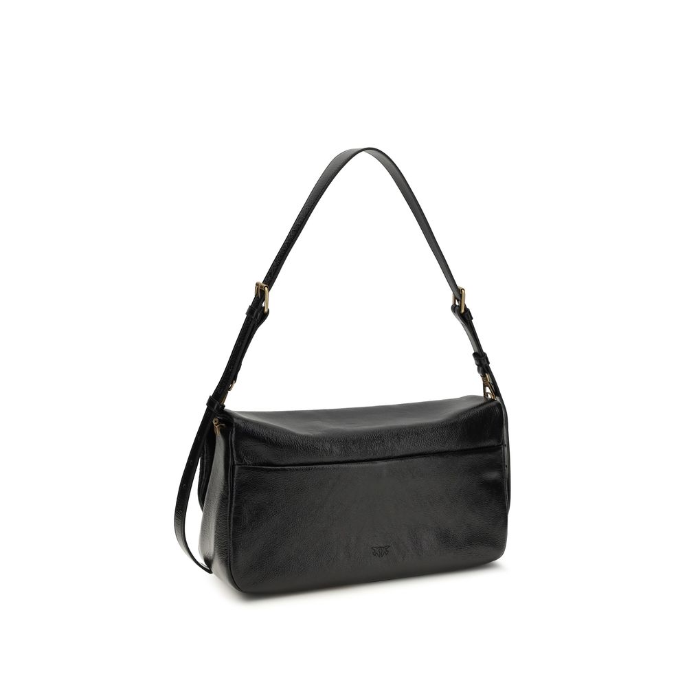 PINKO Black Calf Leather Bos Taurus Shoulder Bag PINKO Black Calf Leather Bos Taurus Shoulder Bag - Image 3