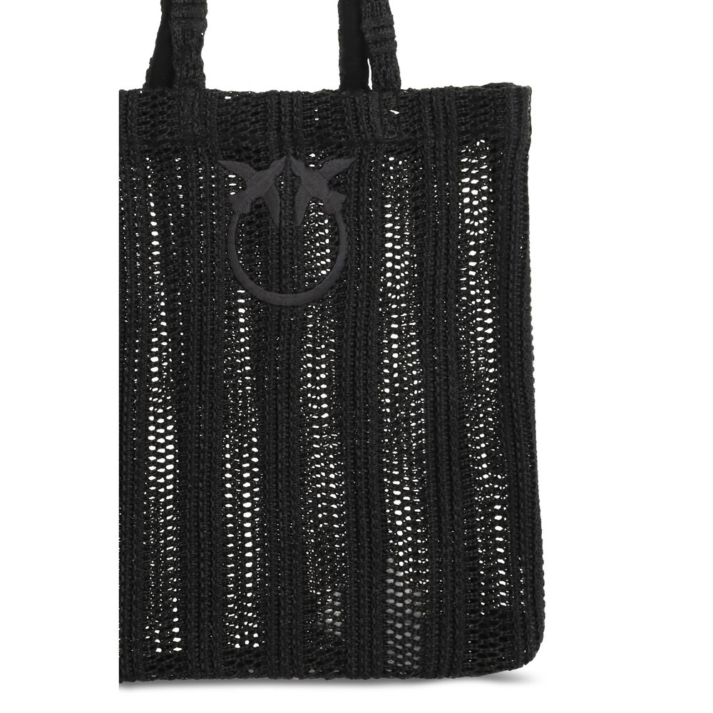 PINKO Black Raffia Shoulder Bag PINKO Black Raffia Shoulder Bag - Image 3