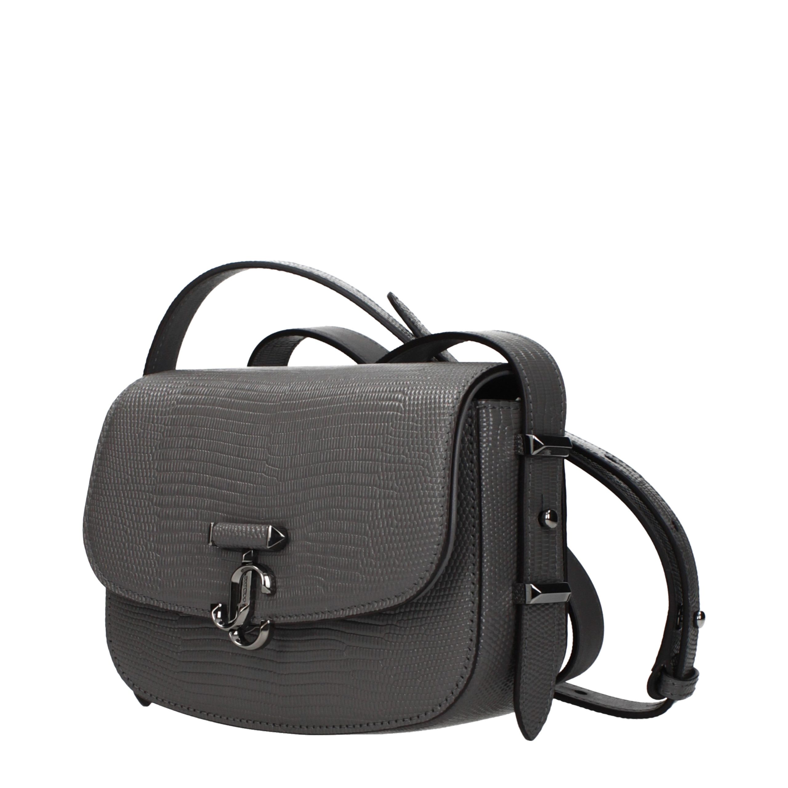 Jimmy Choo pilka odinė rankinė per petį Jimmy Choo pilka odinė rankinė per petį - Image 2