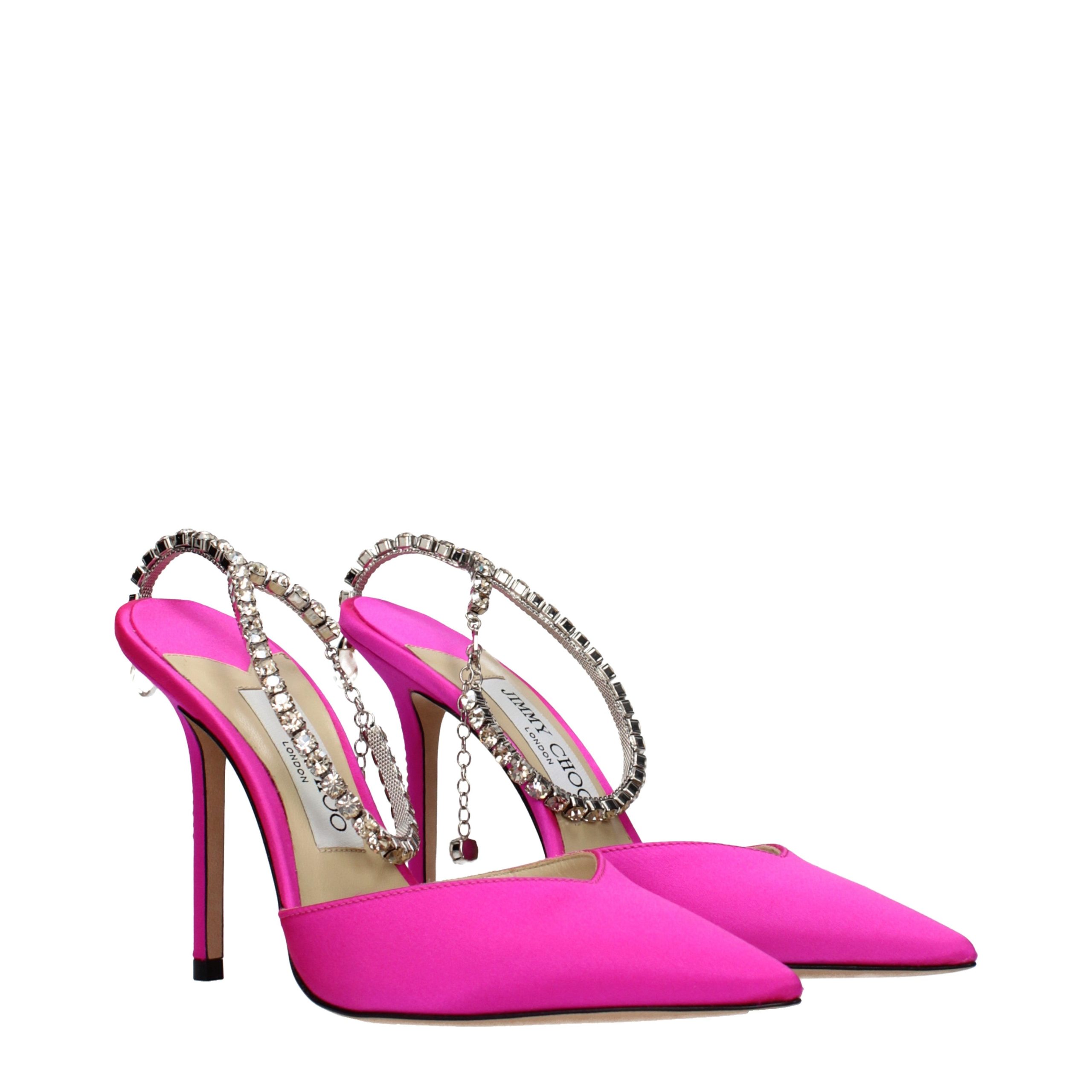 Jimmy Choo Pink Satin Stiletto Heel Sandals Jimmy Choo Pink Satin Stiletto Heel Sandals - Image 2