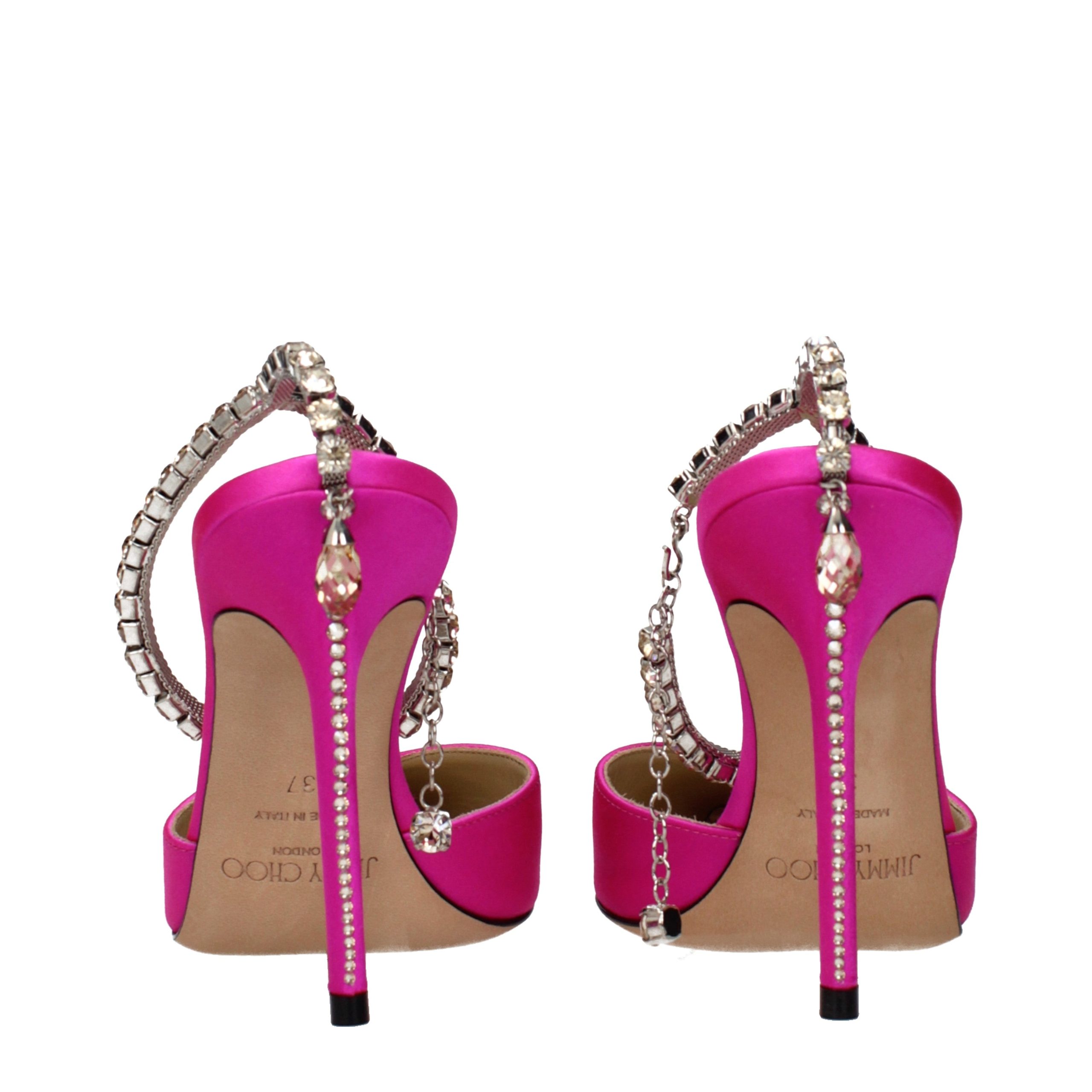 Jimmy Choo Pink Satin Stiletto Heel Sandals Jimmy Choo Pink Satin Stiletto Heel Sandals - Image 5