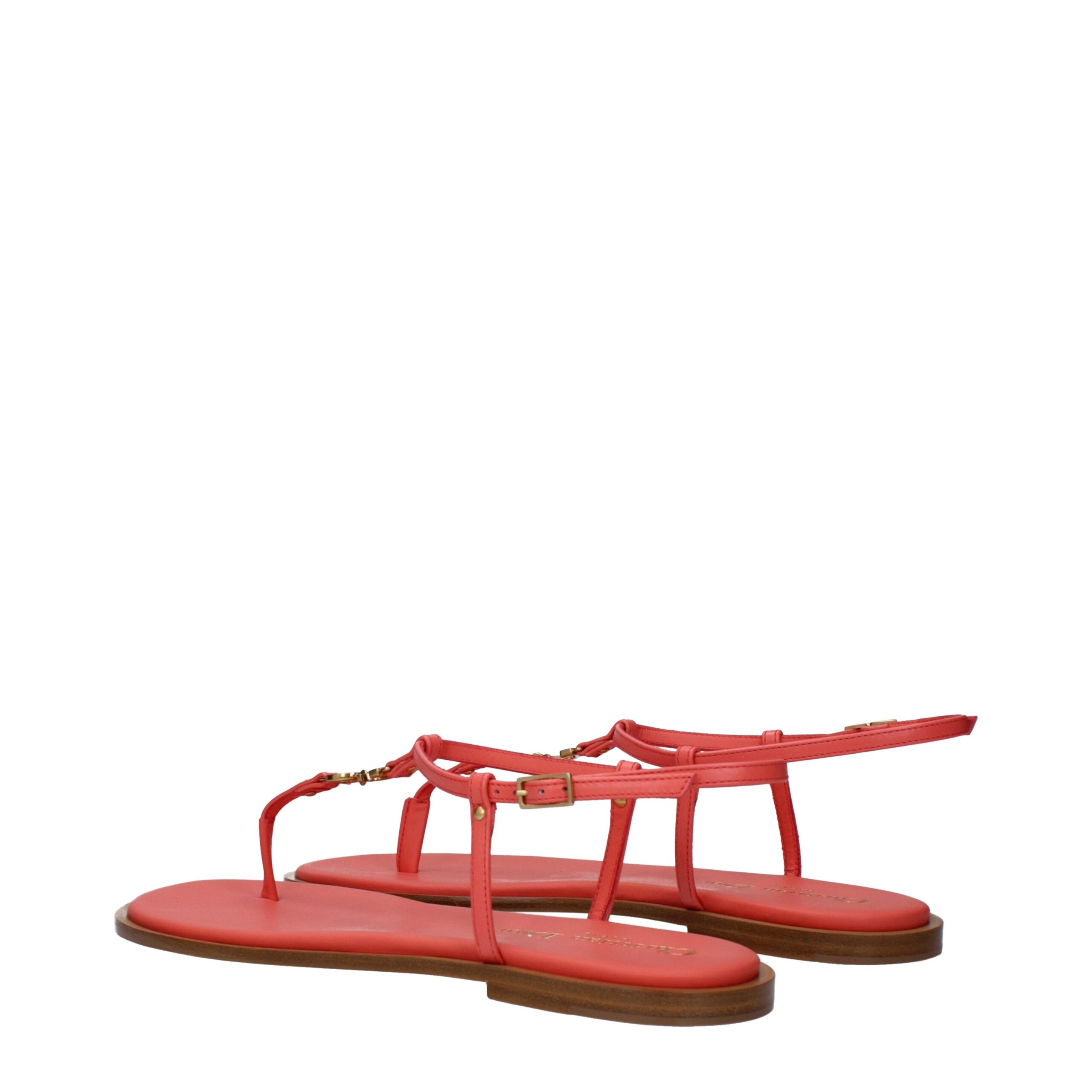 Christian Dior Pink Leather Flip-Flop Sandals Christian Dior Pink Leather Flip-Flop Sandals - Image 4