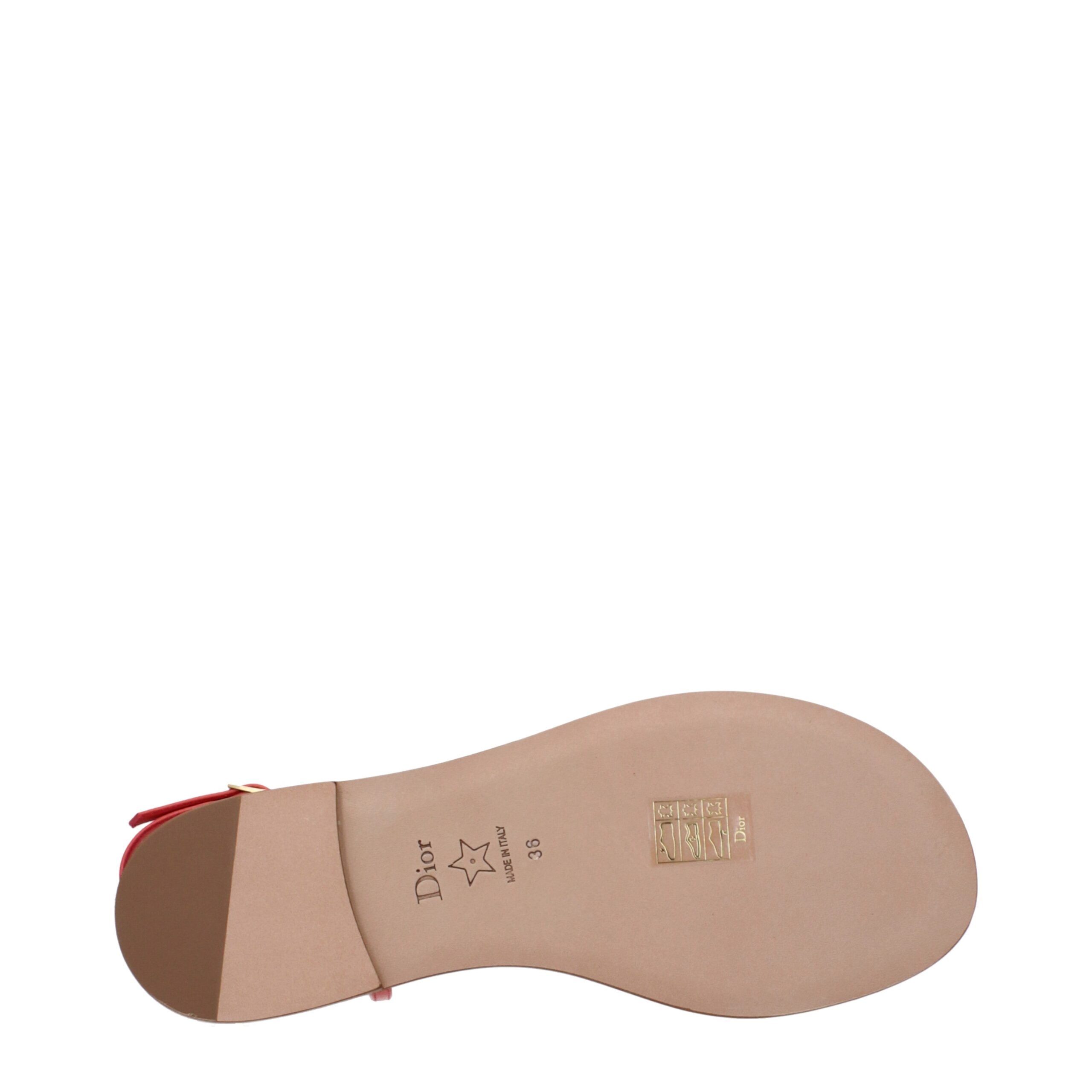 Christian Dior Pink Leather Flip-Flop Sandals Christian Dior Pink Leather Flip-Flop Sandals - Image 5
