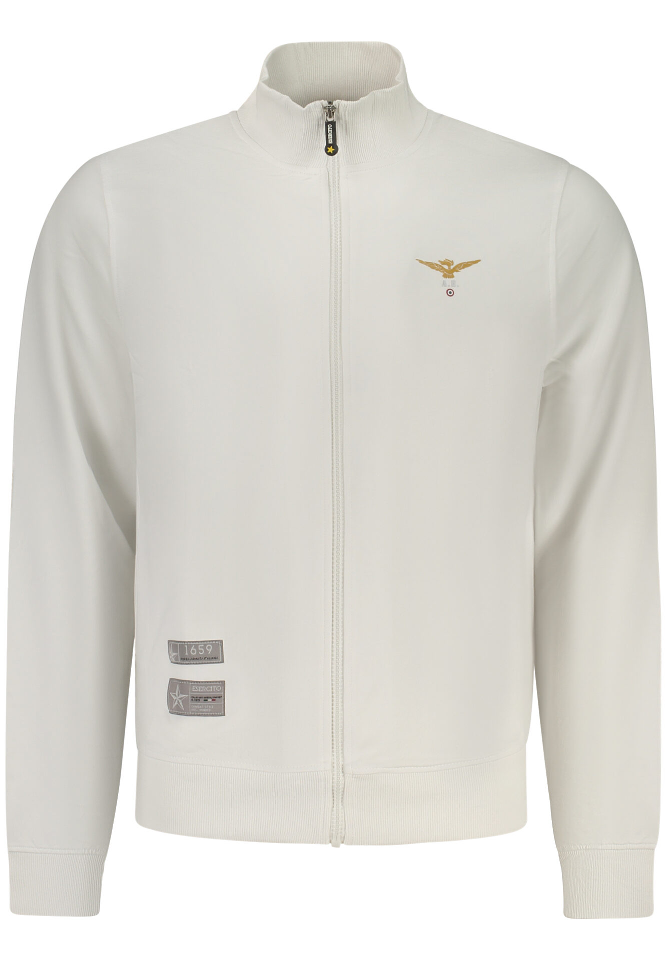 MILITARY ACADEMY MEN'S WHITE ZIP-UP SWEATSHIRT