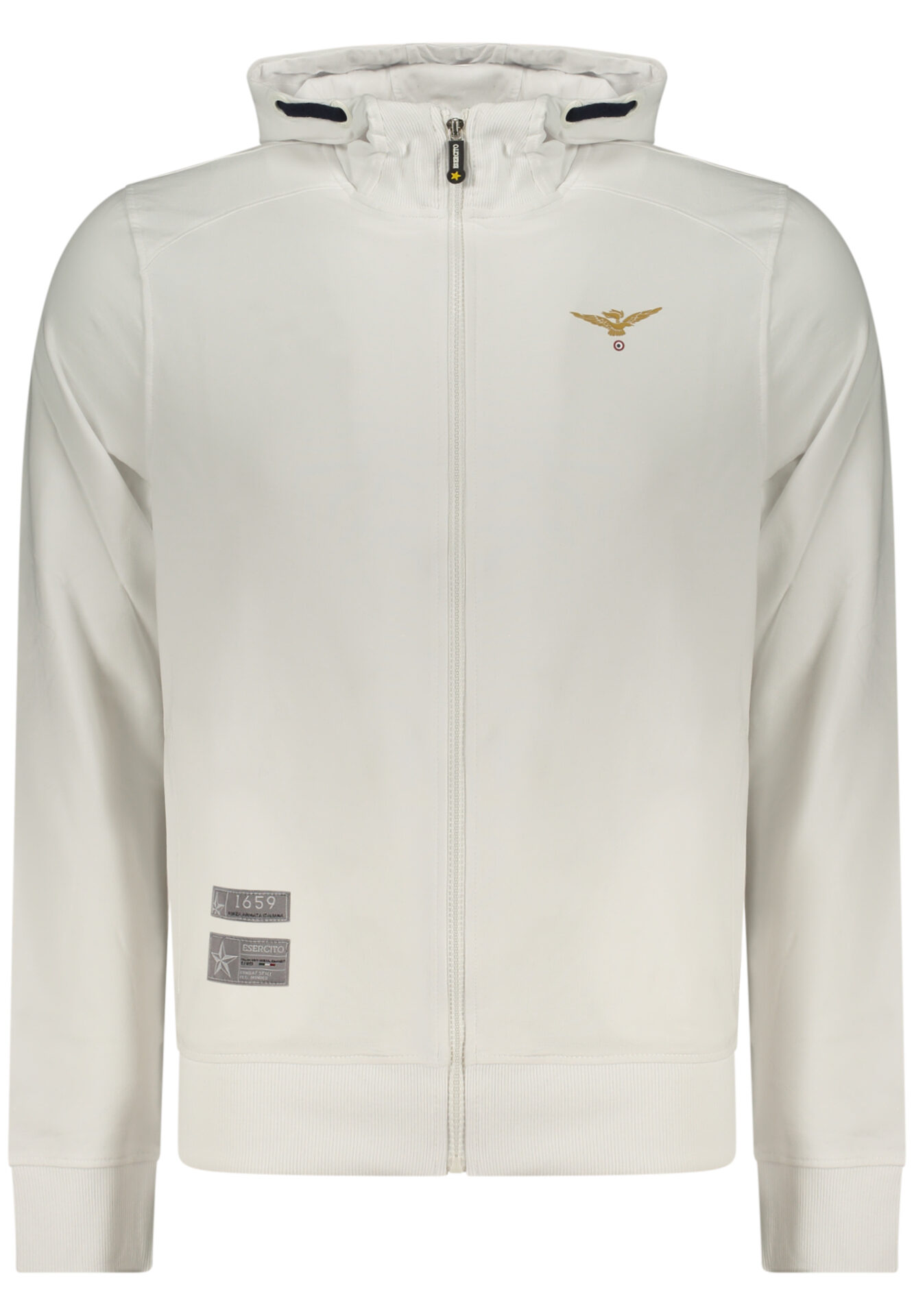 MILITARY ACADEMY MEN'S WHITE ZIP-UP SWEATSHIRT