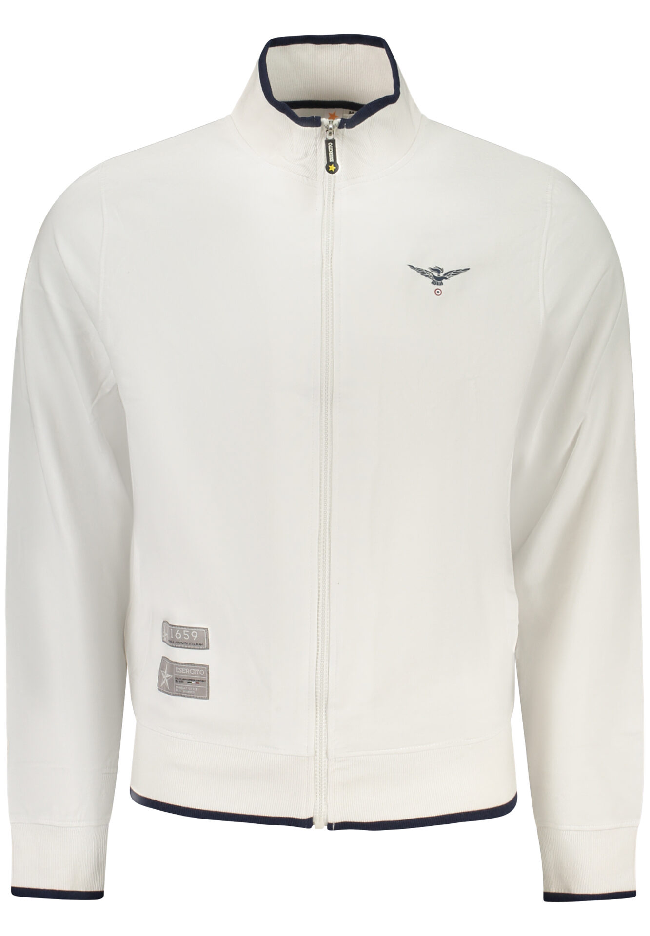 MILITARY ACADEMY MEN'S WHITE ZIP-UP SWEATSHIRT