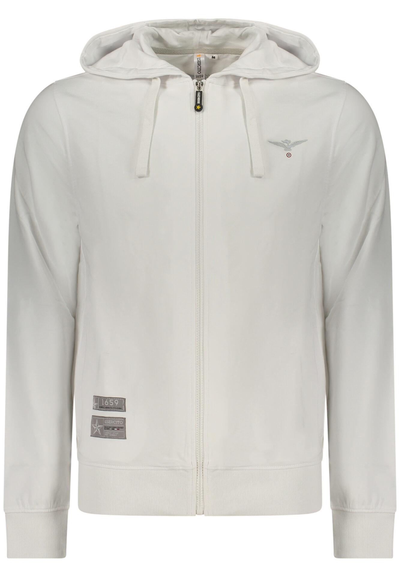 MILITARY ACADEMY MEN'S WHITE ZIP-UP SWEATSHIRT