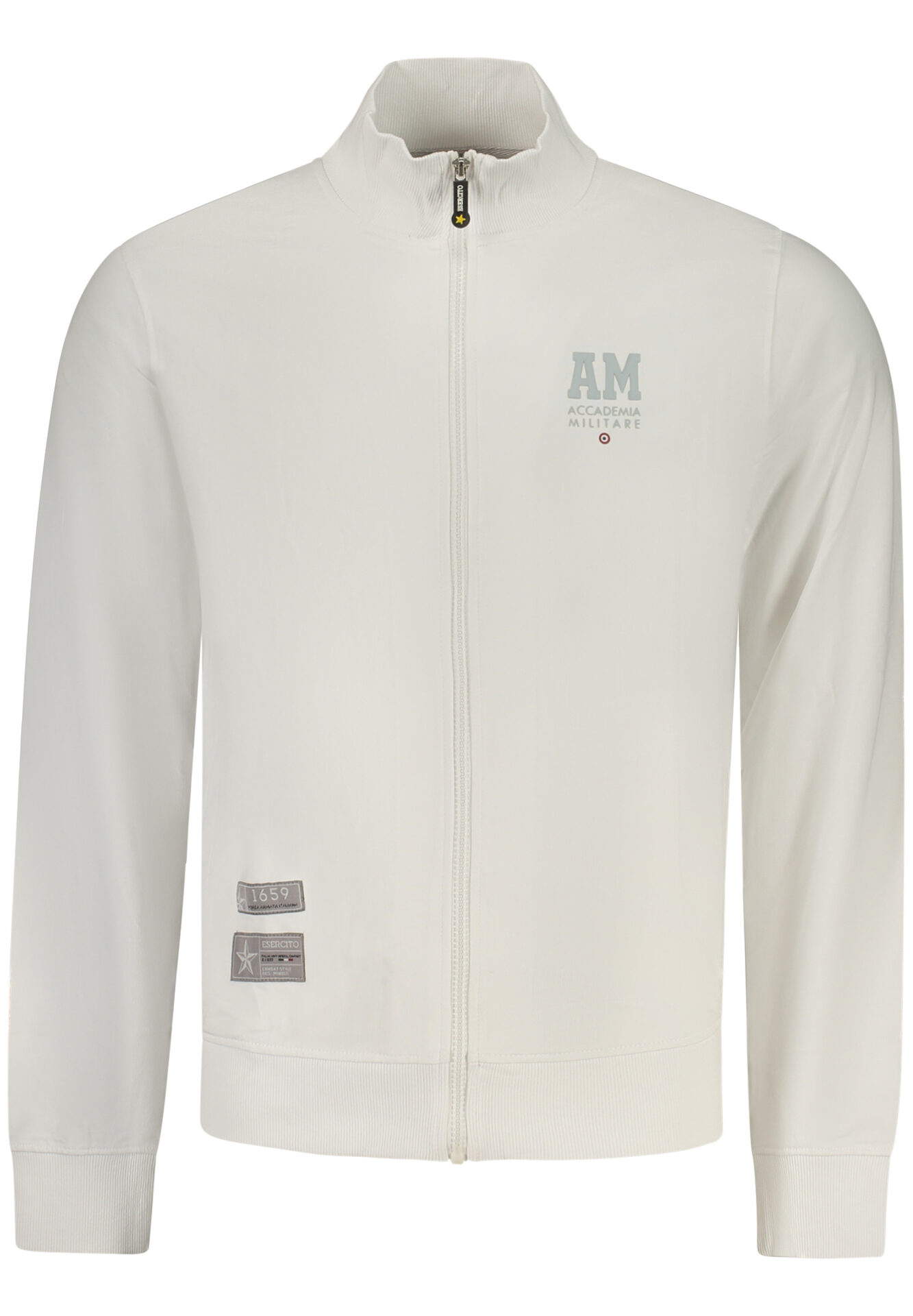 MILITARY ACADEMY MEN'S WHITE ZIP-UP SWEATSHIRT