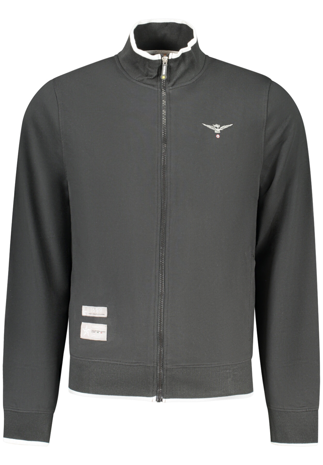 MILITARY ACADEMY MEN'S BLACK ZIP-UP SWEATSHIRT