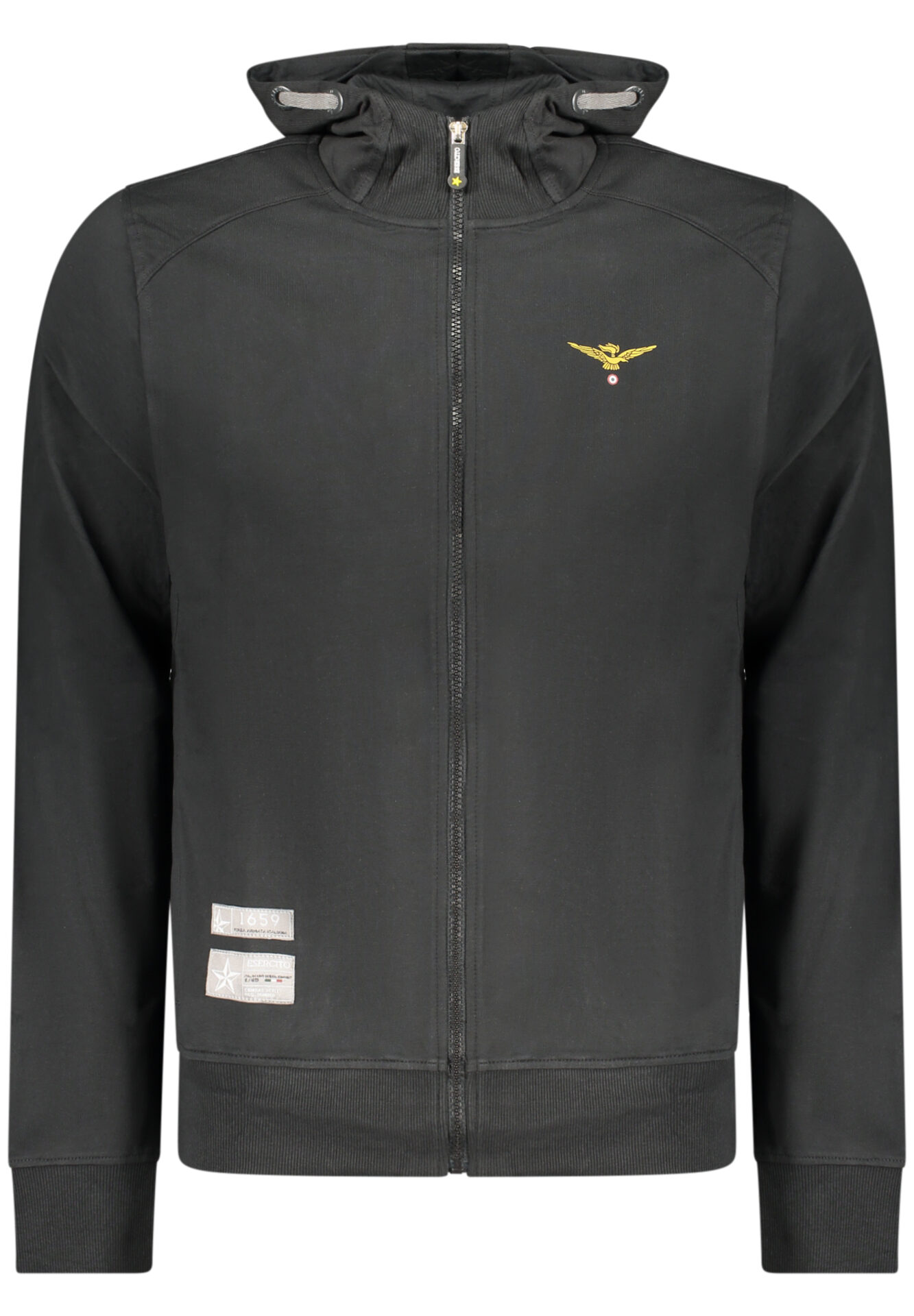MILITARY ACADEMY MEN'S BLACK ZIP-UP SWEATSHIRT
