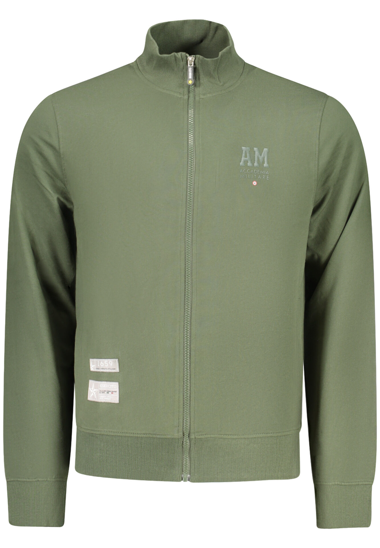 MILITARY ACADEMY MEN'S GREEN ZIP-UP SWEATSHIRT