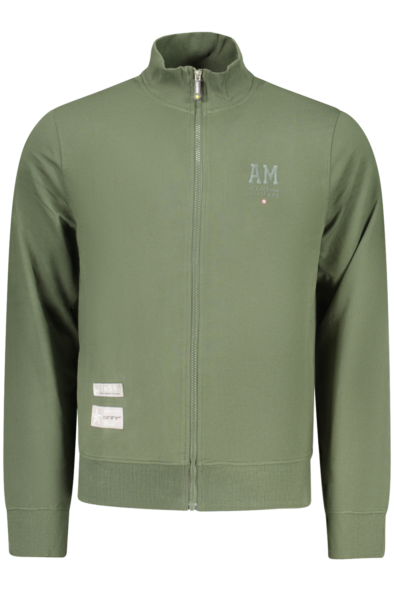 MILITARY ACADEMY MEN'S GREEN ZIP-UP SWEATSHIRT MILITARY ACADEMY MEN'S GREEN ZIP-UP SWEATSHIRT