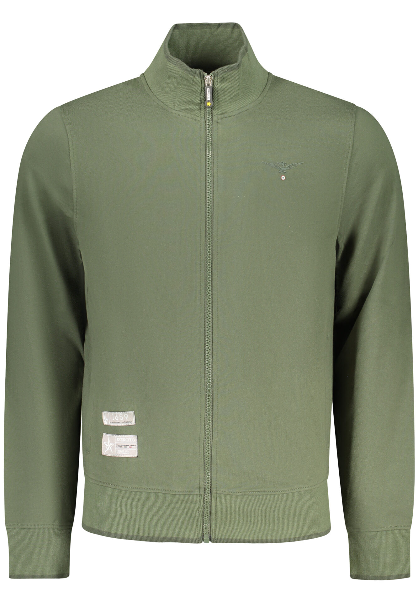MILITARY ACADEMY MEN'S GREEN ZIP-UP SWEATSHIRT