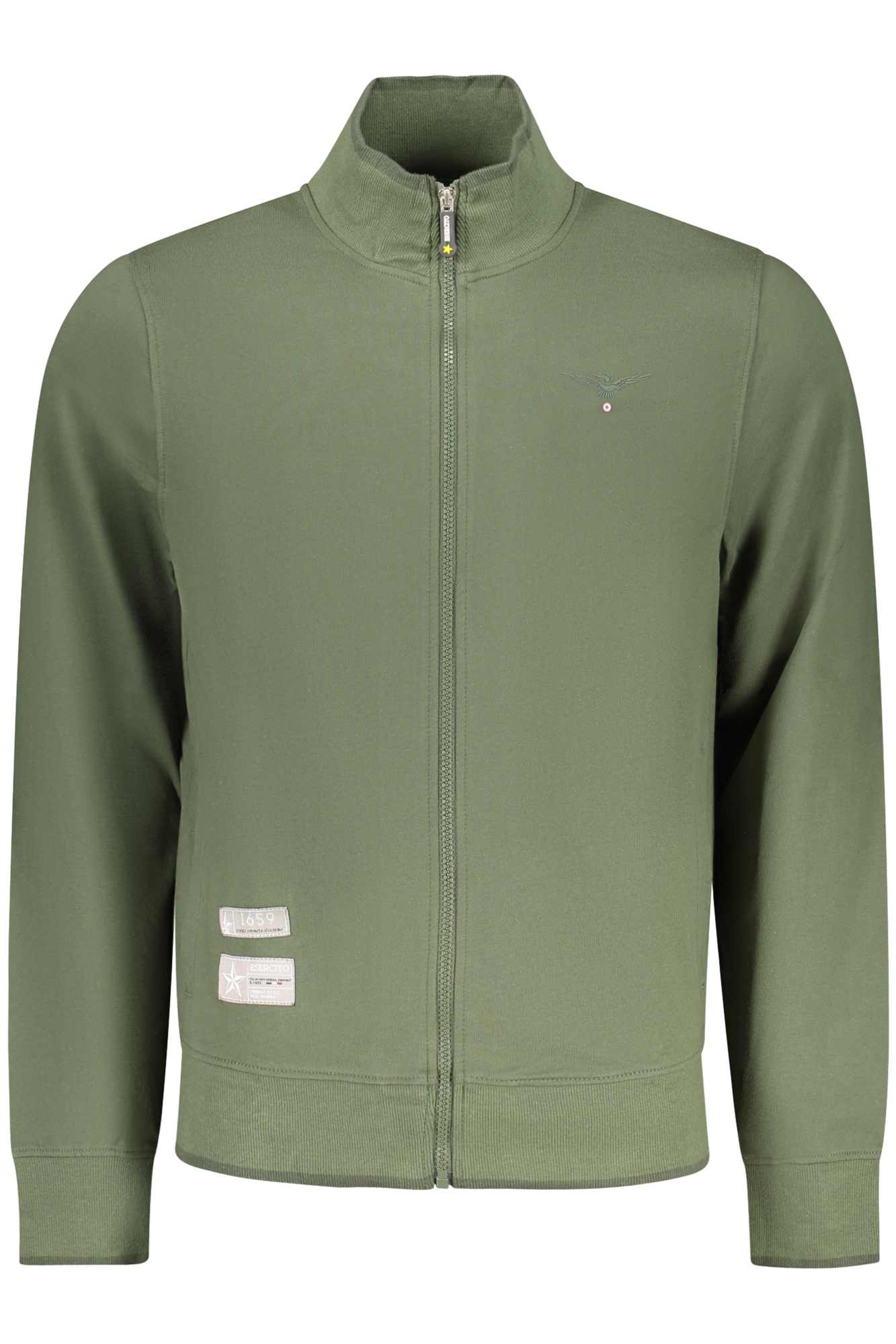 MILITARY ACADEMY MEN'S GREEN ZIP-UP SWEATSHIRT MILITARY ACADEMY MEN'S GREEN ZIP-UP SWEATSHIRT