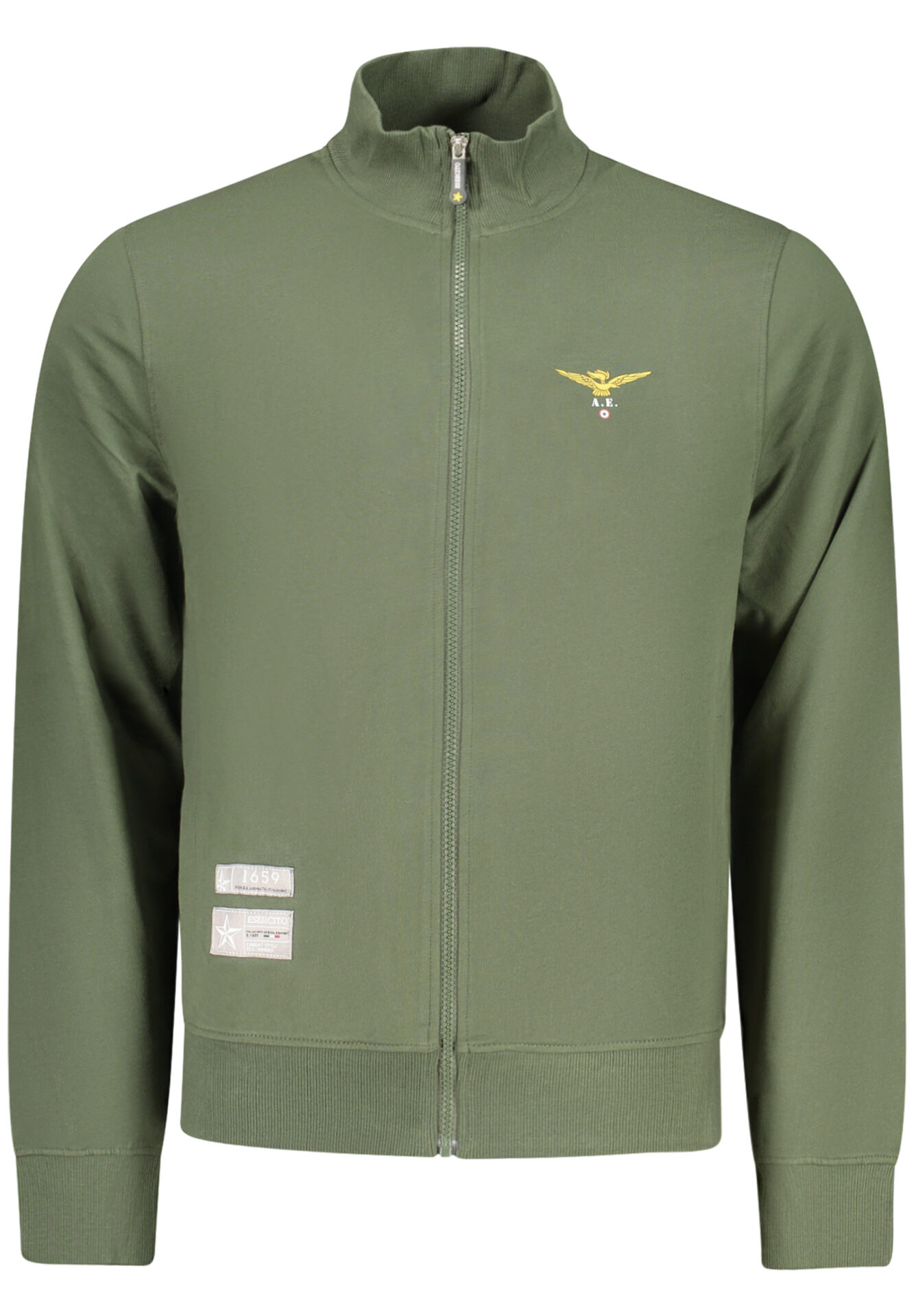 MILITARY ACADEMY MEN'S GREEN ZIP-UP SWEATSHIRT