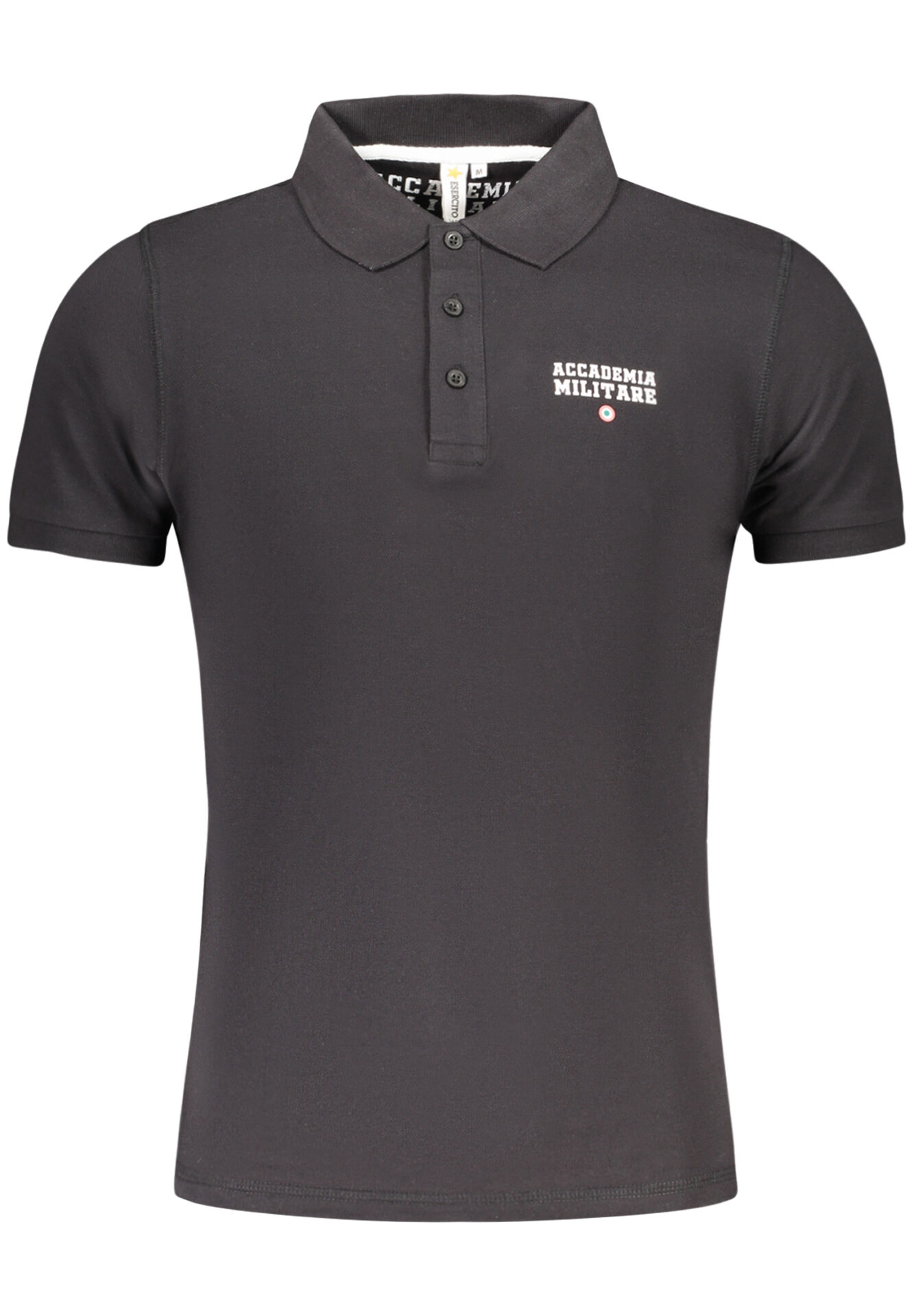 MILITARY ACADEMY BLACK MEN'S SHORT SLEEVE POLO