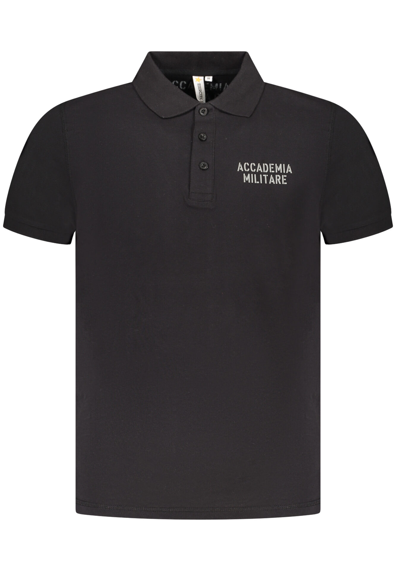 MILITARY ACADEMY BLACK MEN'S SHORT SLEEVE POLO
