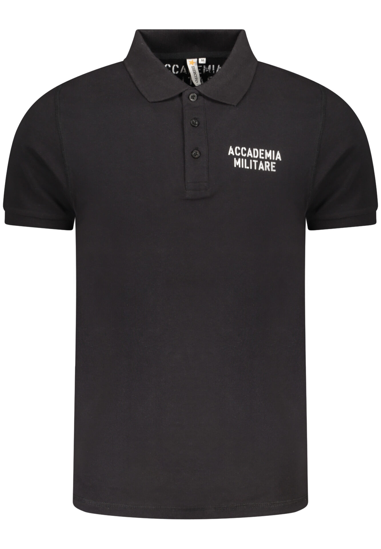MILITARY ACADEMY BLACK MEN'S SHORT SLEEVE POLO
