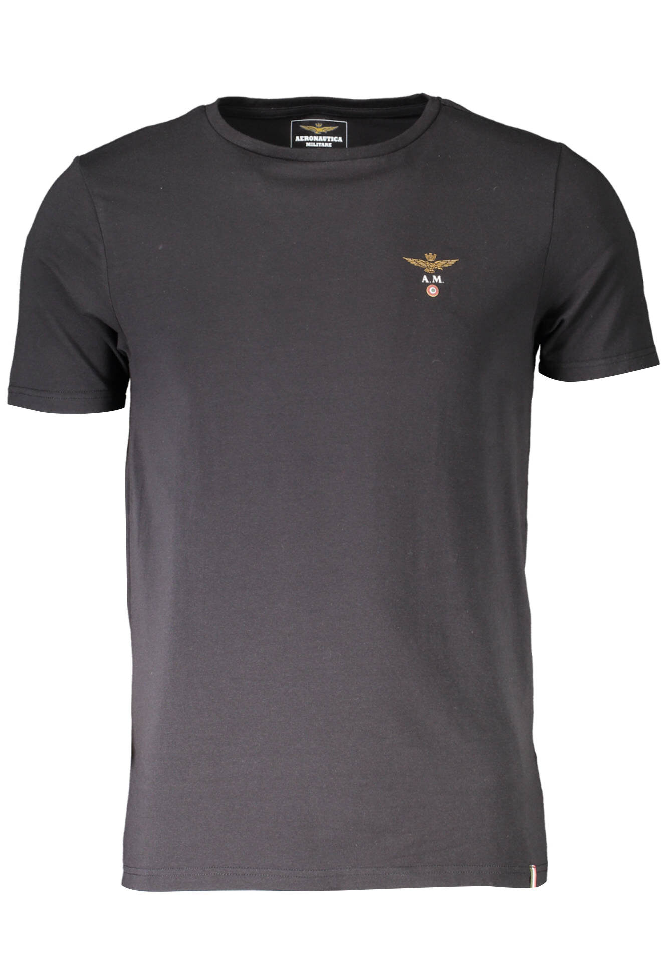 AERONAUTICA MILITARE BLACK MEN'S OUTERWEAR T-SHIRT
