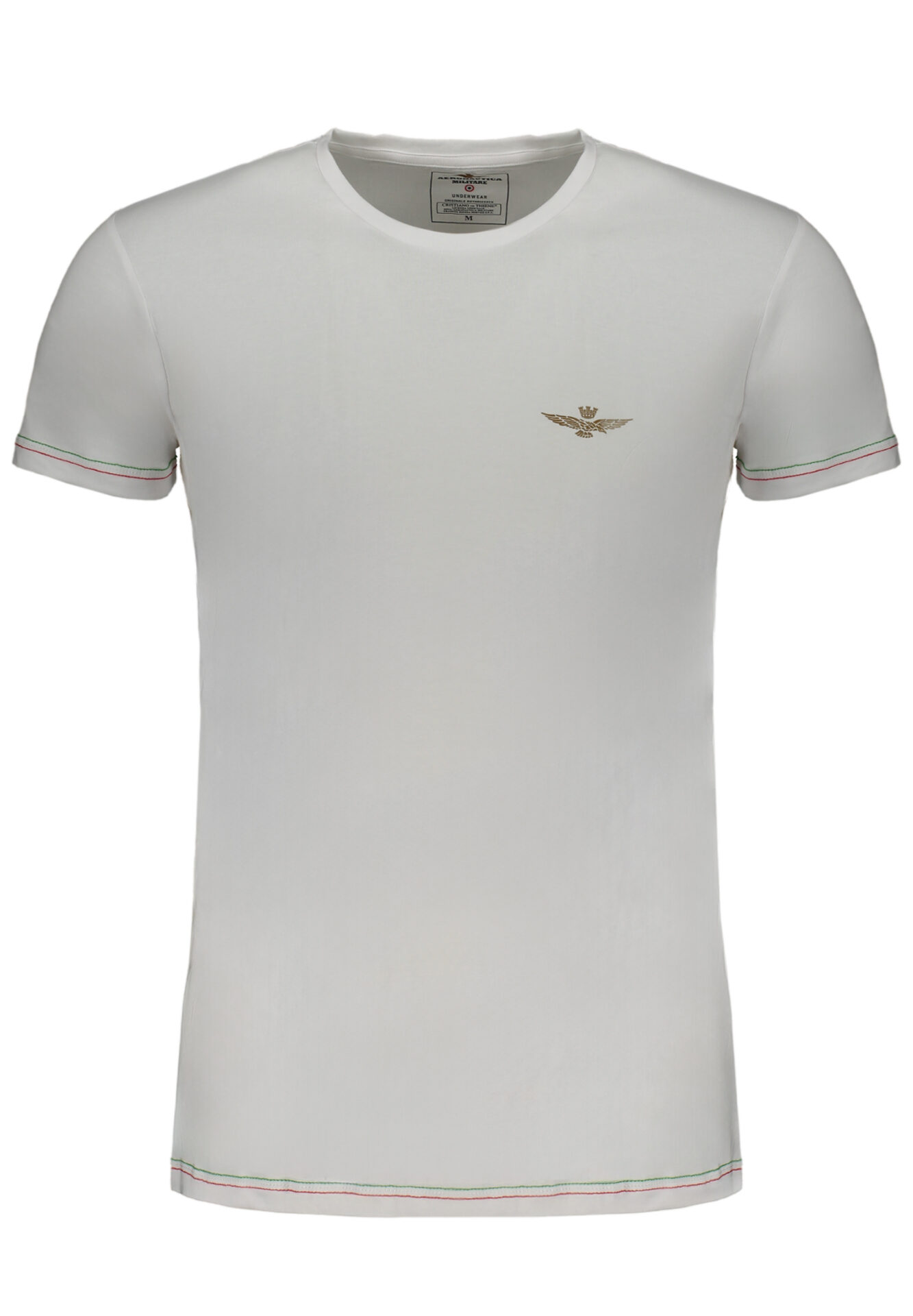 AERONAUTICA MILITARE MEN'S WHITE SHORT SLEEVE T-SHIRT